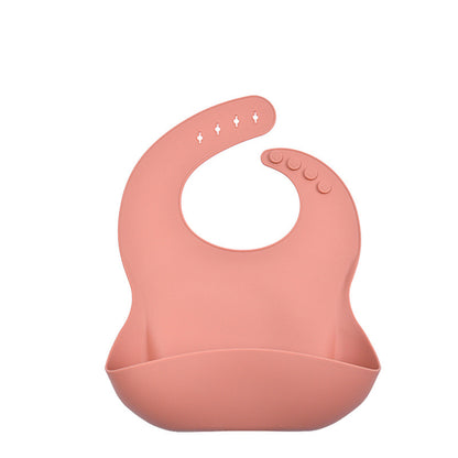 Eco-Friendly Silicone Baby Bibs with Catch Pocket