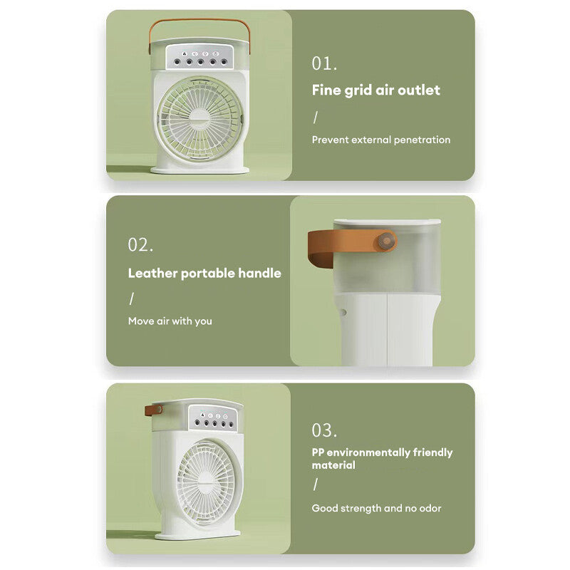 Portable Air Conditioner Cooling Fan with LED Lighting