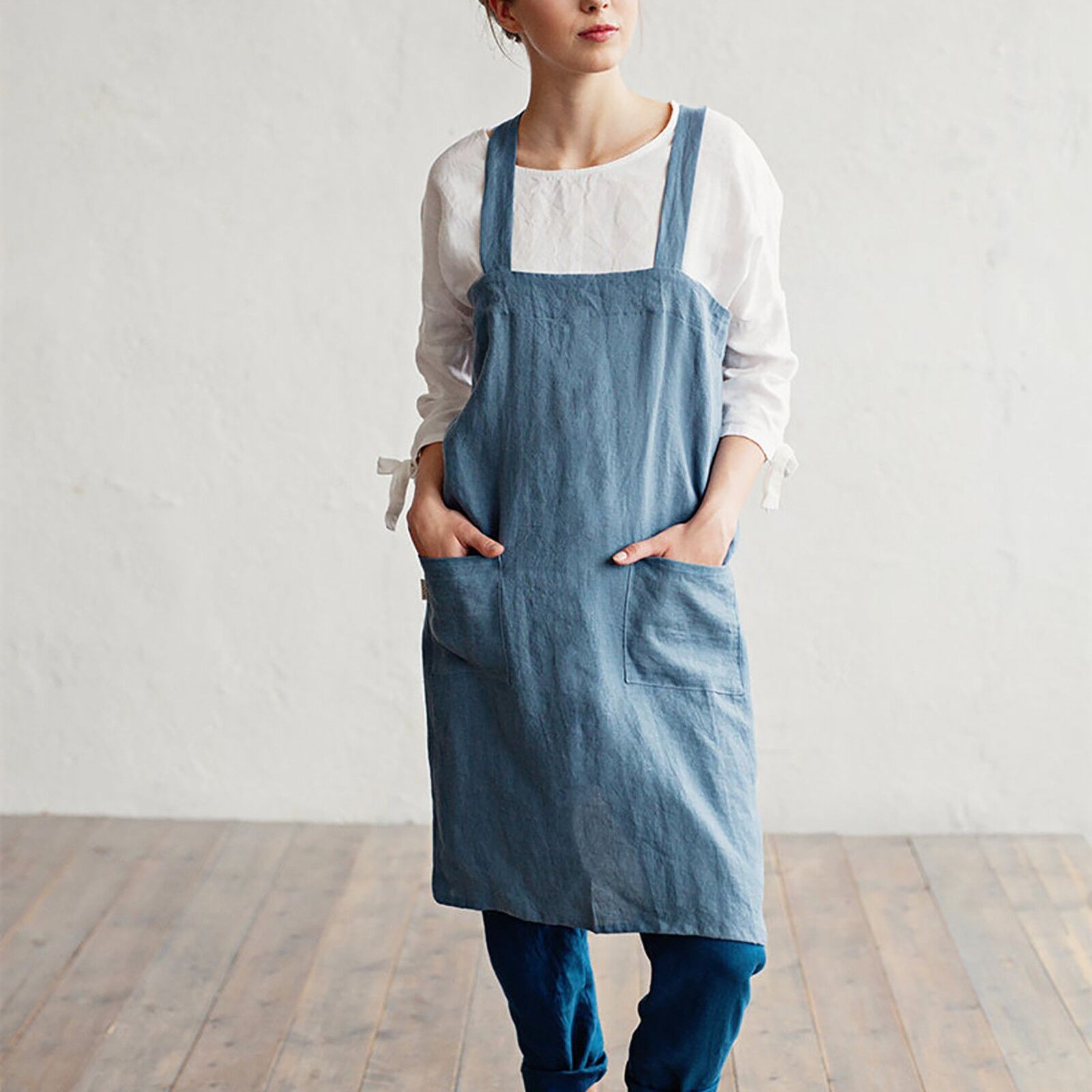 Eco-Chic Sustainable Apron with Shoulder Strap
