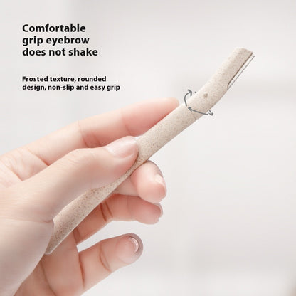 Eco-Friendly Biodegradable Eyebrow Razor with Ergonomic Handle