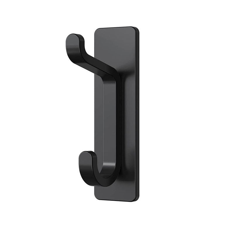 Stainless Steel Wall Hook – 4 Pack – Black / Brushed