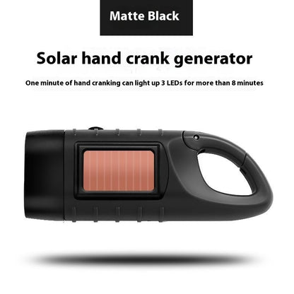 Solar Hand Crank Flashlight - Eco-Friendly Emergency Light