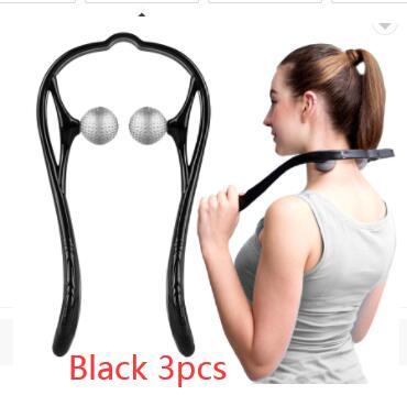 U-Shaped Neck and Shoulder Massager with Dual Handles and Roller Balls