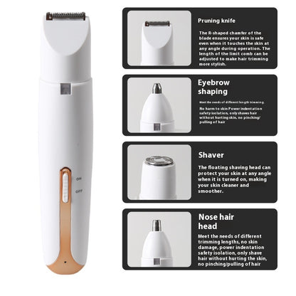 Women's 4-in-1 Electric Multifunctional Shaver - Waterproof & Travel-Ready