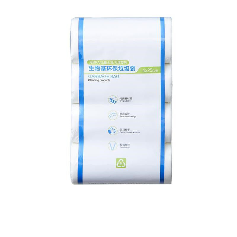 Biodegradable White Garbage Bags - Eco-Friendly Waste Solution