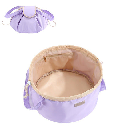 Large Drawstring Makeup Bag – Portable Cosmetic Organizer