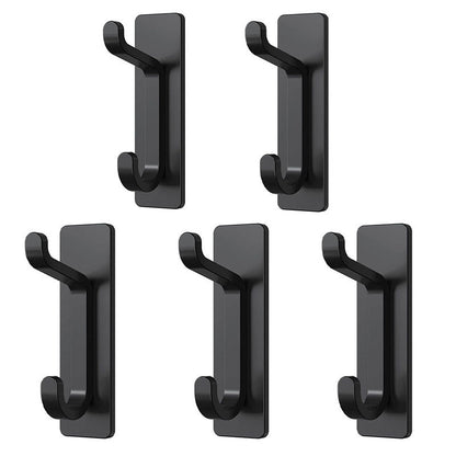 Stainless Steel Wall Hook – 4 Pack – Black / Brushed