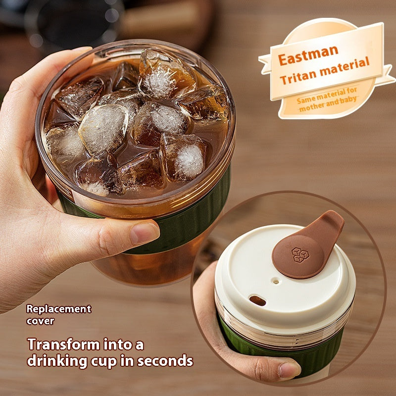 Eco-Friendly Reusable Cold Coffee Cup with Ice Tray