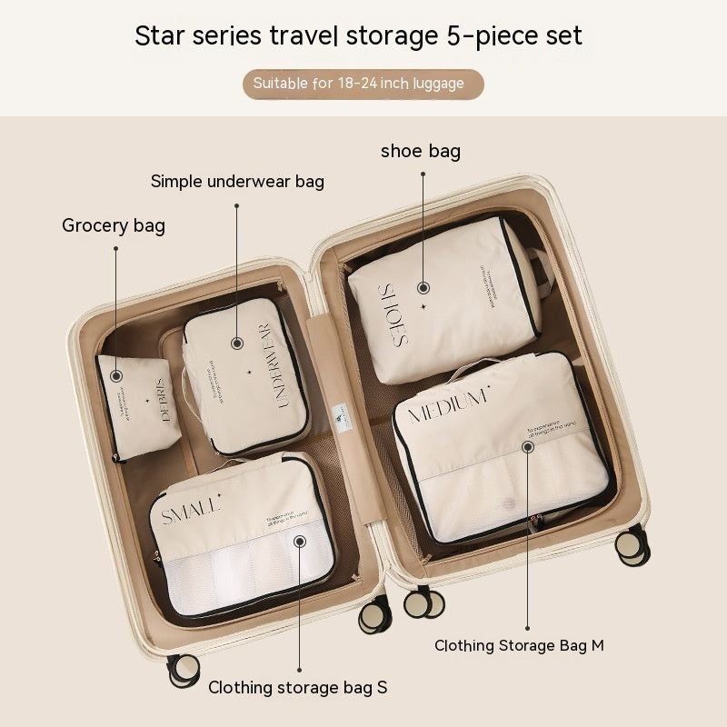 Luxury Travel Packing Organizer Set – Multi-Piece Storage Bags for Clothes, Shoes & Accessories
