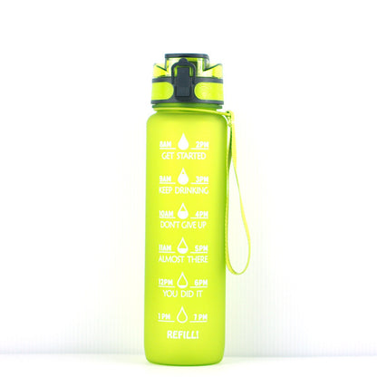 Hydration Time-Marker Water Bottle - Eco-Friendly & BPA-Free