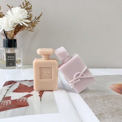 Perfume Bottle Shaped Decorative Candles - Eco-Friendly Wax, Multi-Use Decor