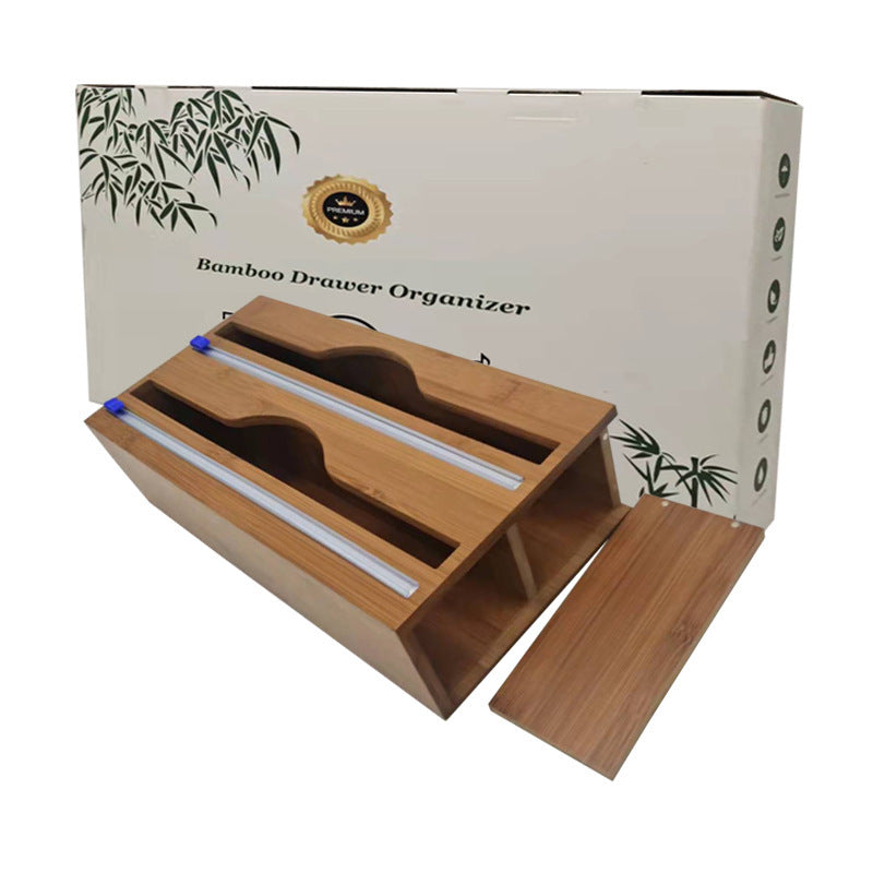 Eco-Friendly Bamboo Drawer Organizer with Adjustable Dividers