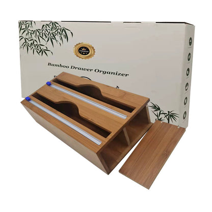 Eco-Friendly Bamboo Drawer Organizer with Adjustable Dividers