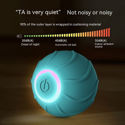 Smart Cat Rolling Ball Toy – USB Rechargeable Automatic Bouncing Pet Toy