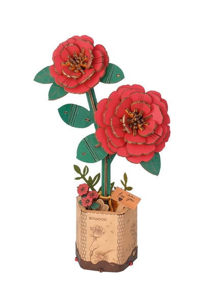 Eco-Friendly Wooden Flower Bouquet Puzzle Gift