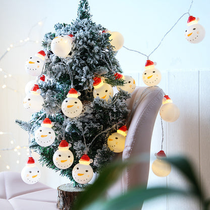 Snowman LED String Lights - Festive Energy-Efficient Holiday Decor