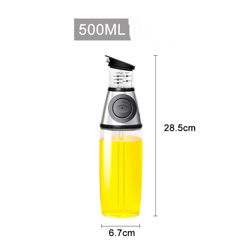 Eco-Friendly 500ml Glass Oil Dispenser for Kitchen