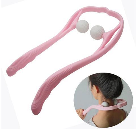U-Shaped Neck and Shoulder Massager with Dual Handles and Roller Balls