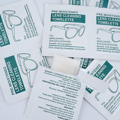 Biodegradable Lens Cleaning Towelettes - Eco-Friendly, Plastic-Free Wipes