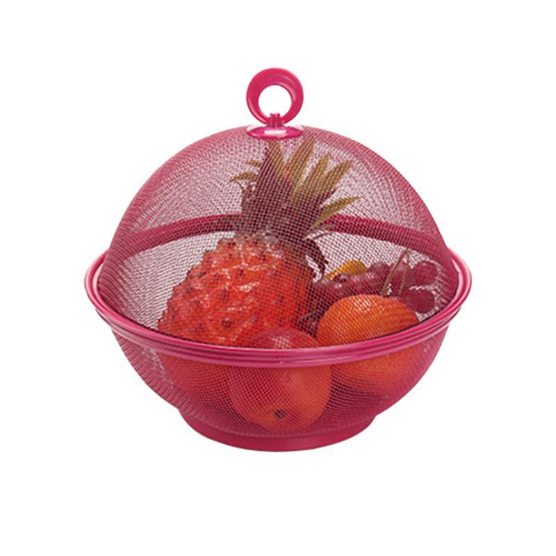 Eco-Friendly Spherical Fruit & Vegetable Storage Baskets - Green & Red