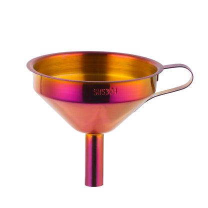 Iridescent Stainless Steel Kitchen Funnel with Handle