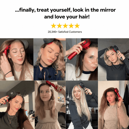 HairBella Blossom™ 3-in-1 Red Light Therapy Hair Brush