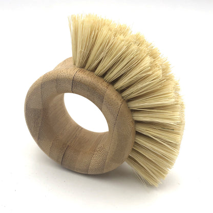 Eco-Friendly Bamboo Scrub Brush with Natural Fiber Bristles