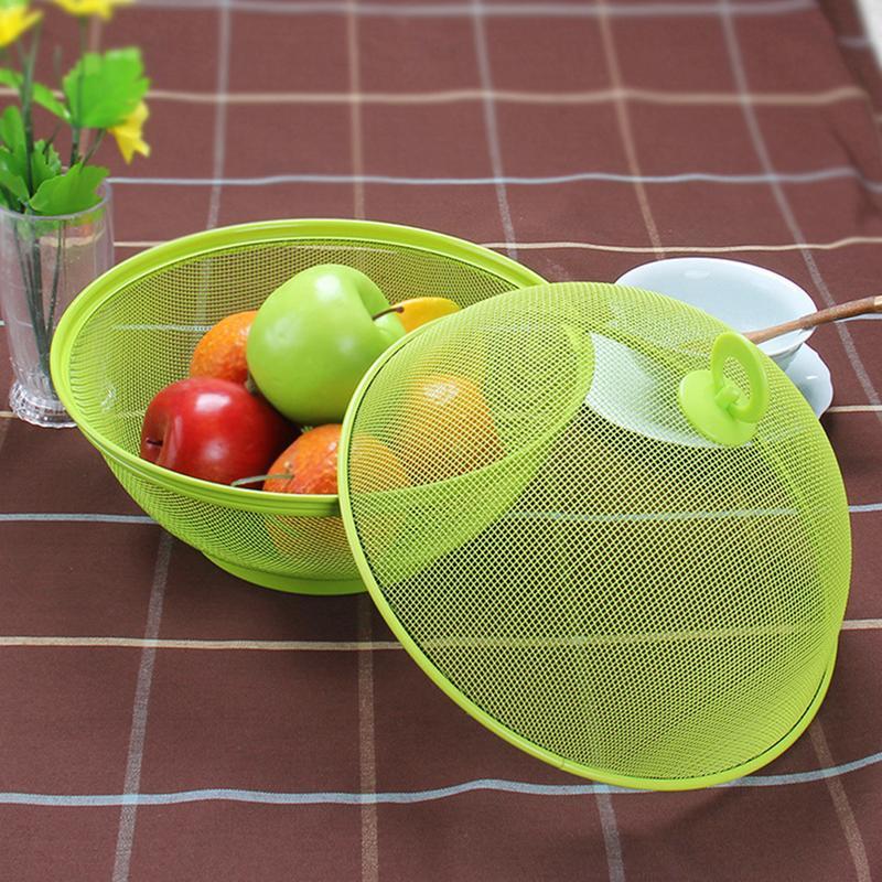 Eco-Friendly Spherical Fruit & Vegetable Storage Baskets - Green & Red