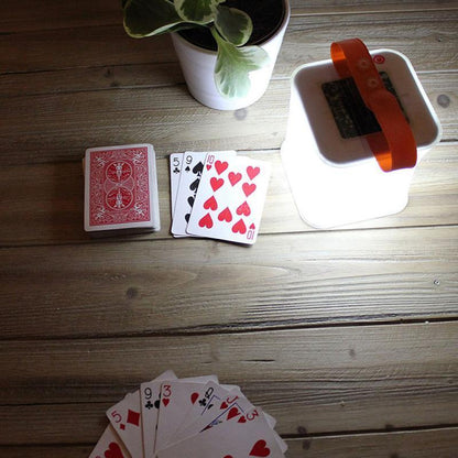 Solar Cube Lantern with Orange Handle