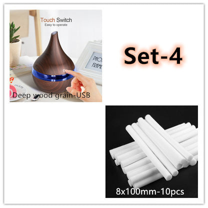 Ultrasonic Teardrop Essential Oil Diffuser with Wood Grain Finish