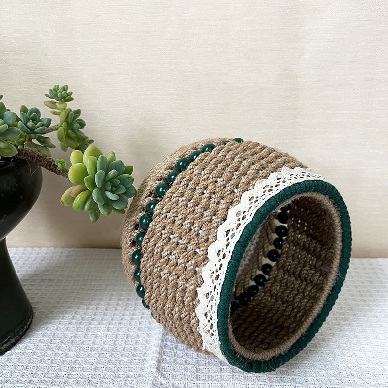Eco-Friendly Jute Storage Basket for Home Decor