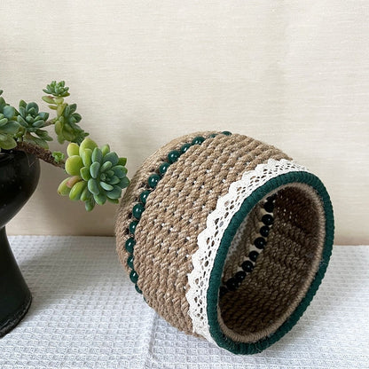 Eco-Friendly Jute Storage Basket for Home Decor