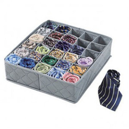 Eco-Friendly Bamboo Charcoal Storage Box with 30 Grids