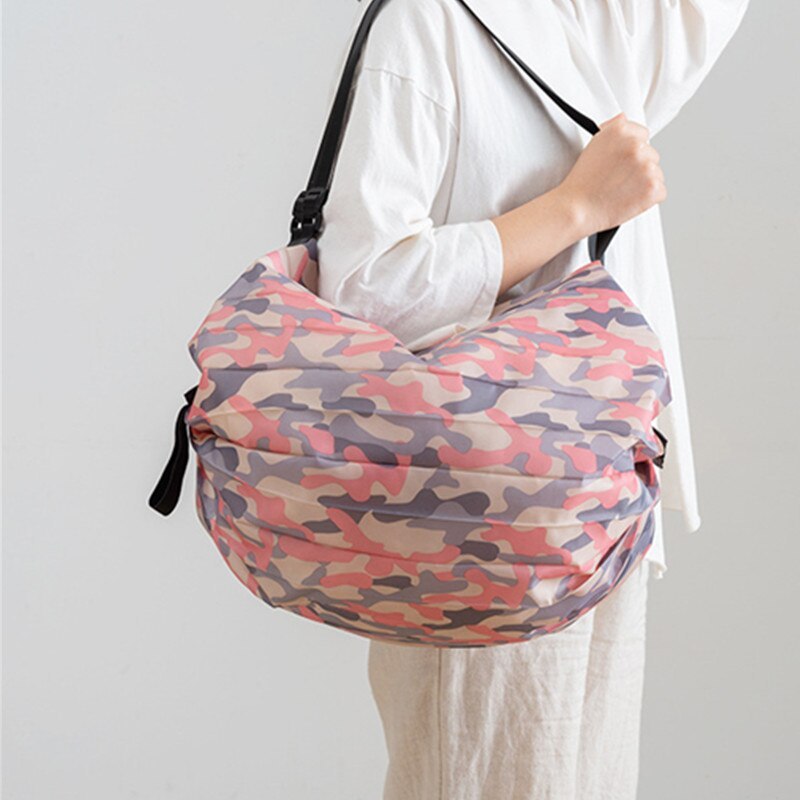 Eco-Friendly Reusable Camouflage Shopping Tote - Large, Foldable, Durable