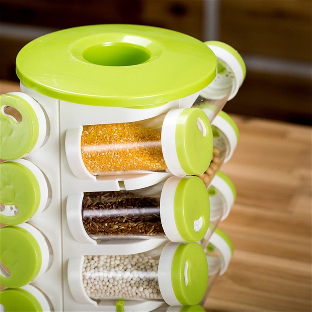 Eco-Friendly Rotating Spice Rack - Organize and Reduce Waste