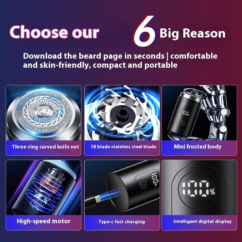 Waterproof Rechargeable Electric Shaver for Wet and Dry Use