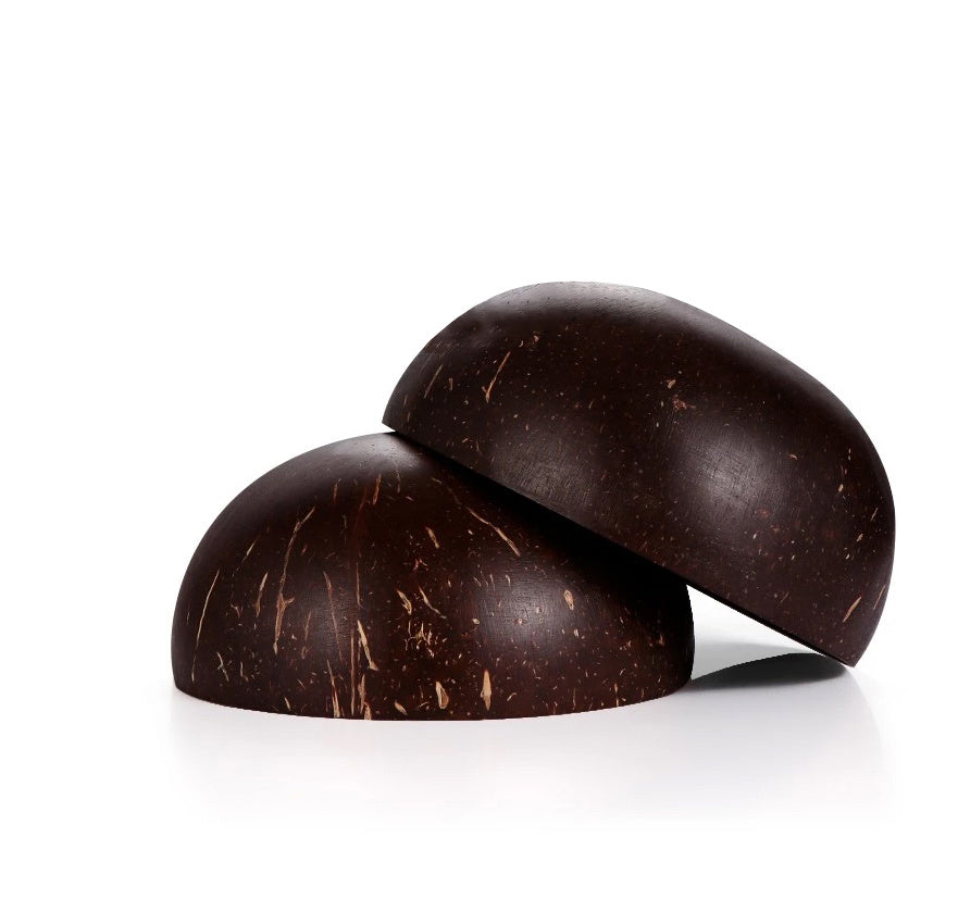 Eco-Friendly Coconut Shell Rice Bowls - Sustainable Biodegradable Dinnerware Set