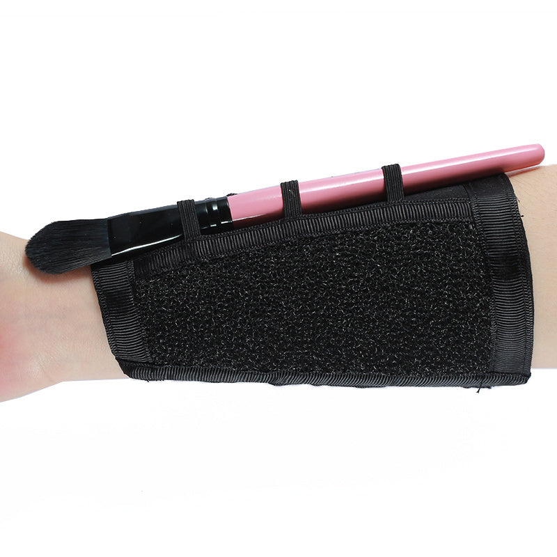 Eco-Friendly Makeup Brush Arm Strap Holder - Black & Gold