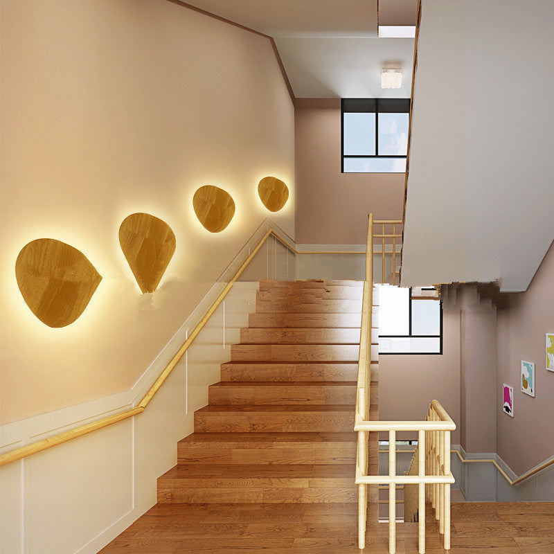 Eco-Friendly Wall-Mounted LED Log Art Lamp