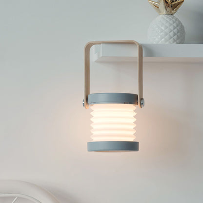 Eco-Friendly Portable Lantern with Wooden Accents