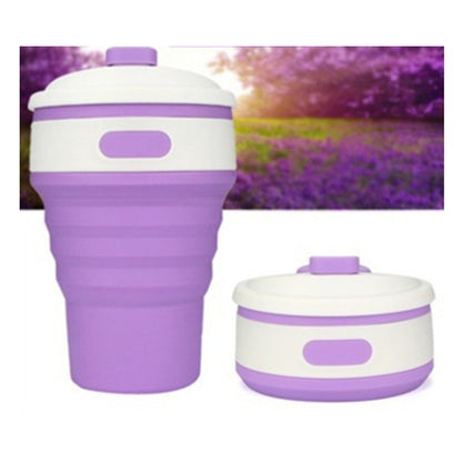 Collapsible Travel Cup - Eco-Friendly Reusable Silicone Cup for On-the-Go