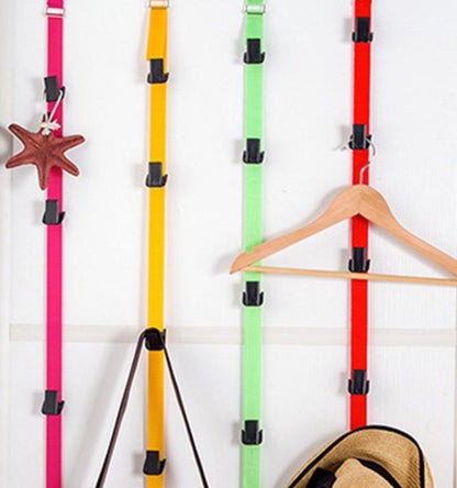 Multi-Color Hanging Straps with Clips for Space-Saving Organization