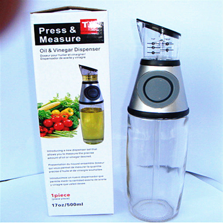 Eco-Friendly 500ml Glass Oil Dispenser for Kitchen