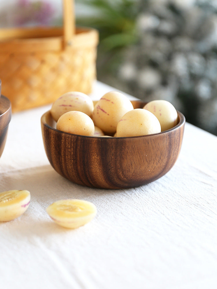 Eco-Friendly Wooden Fruit and Salad Bowl