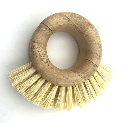 Eco-Friendly Bamboo Scrub Brush with Natural Fiber Bristles