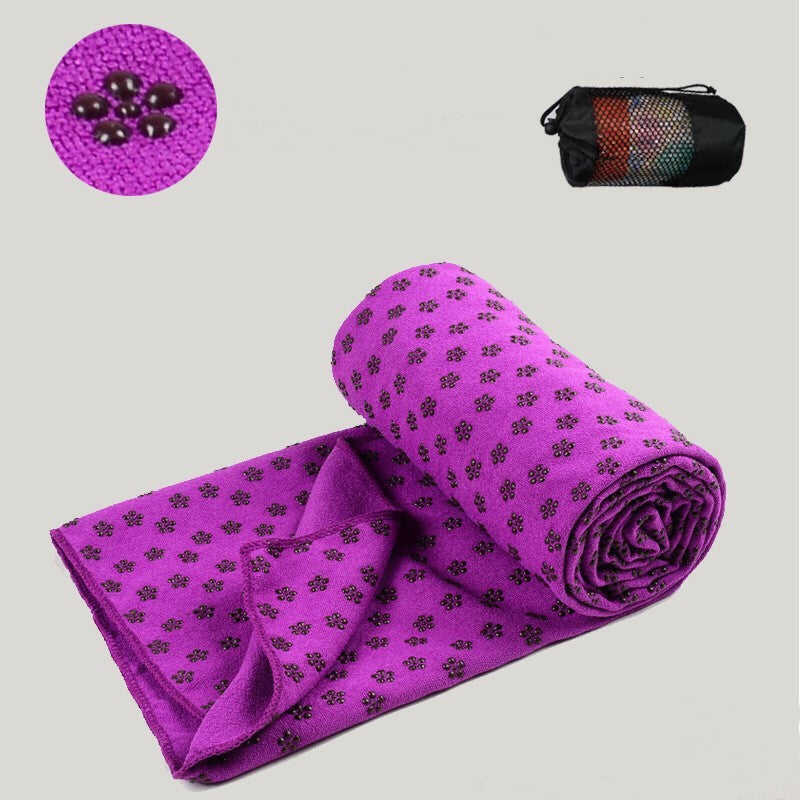 Eco-Friendly Microfiber Yoga Towel with Floral Design