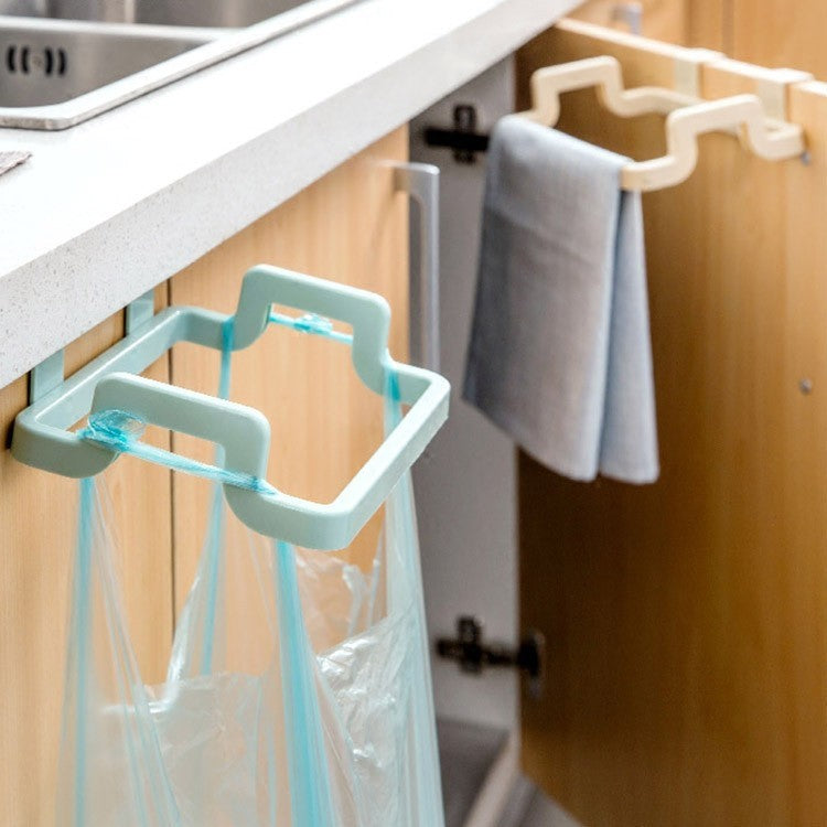 Space-Saving Hanging Trash Bag Holder for Easy Waste Management