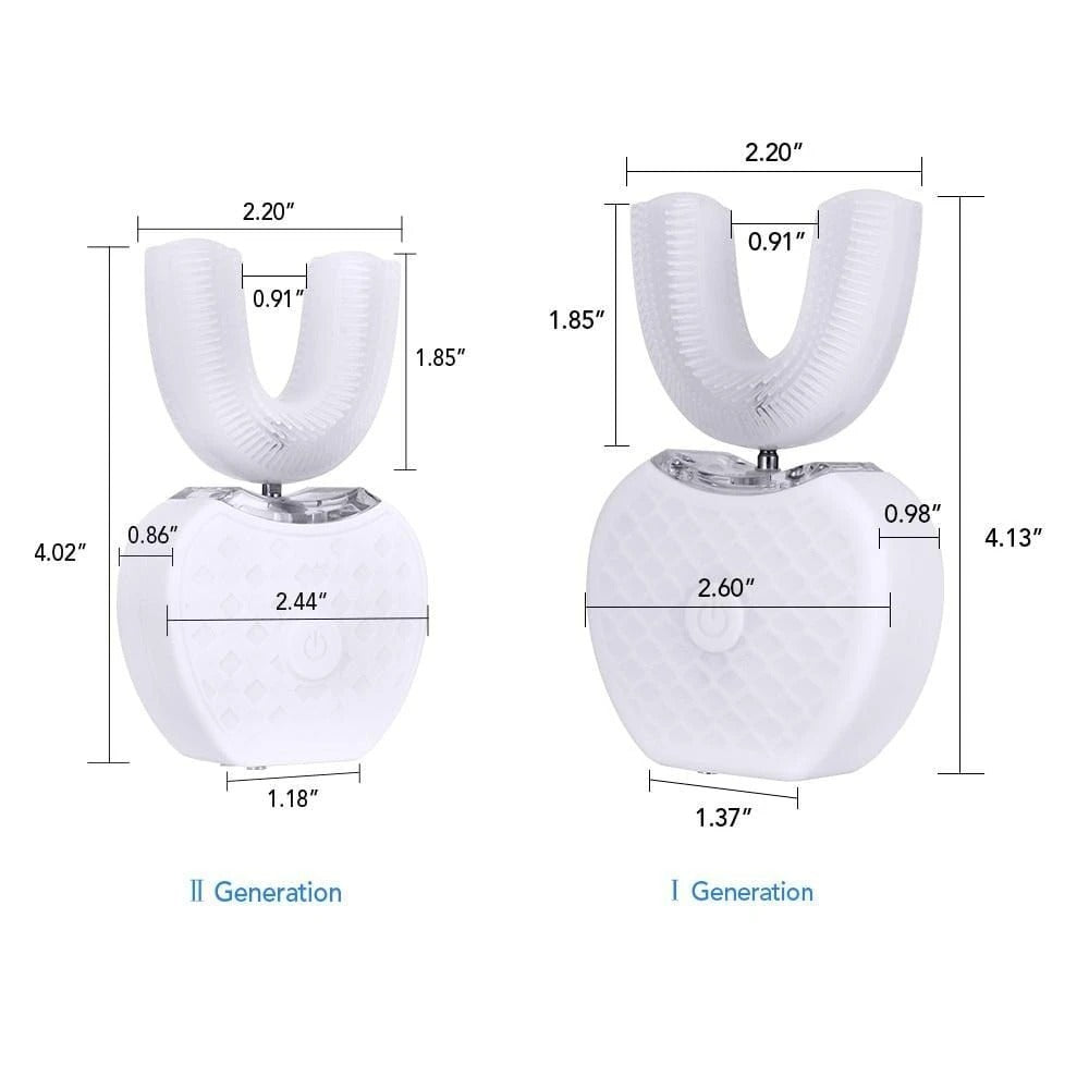 Smart USB Rechargeable U-Shaped Electric Toothbrush for Whole-Mouth Cleaning