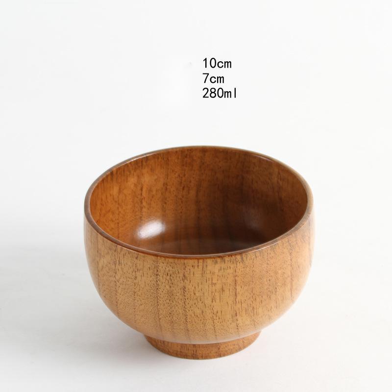 Eco-Friendly Wooden Bowls and Cup Set - Natural, Stackable, Biodegradable