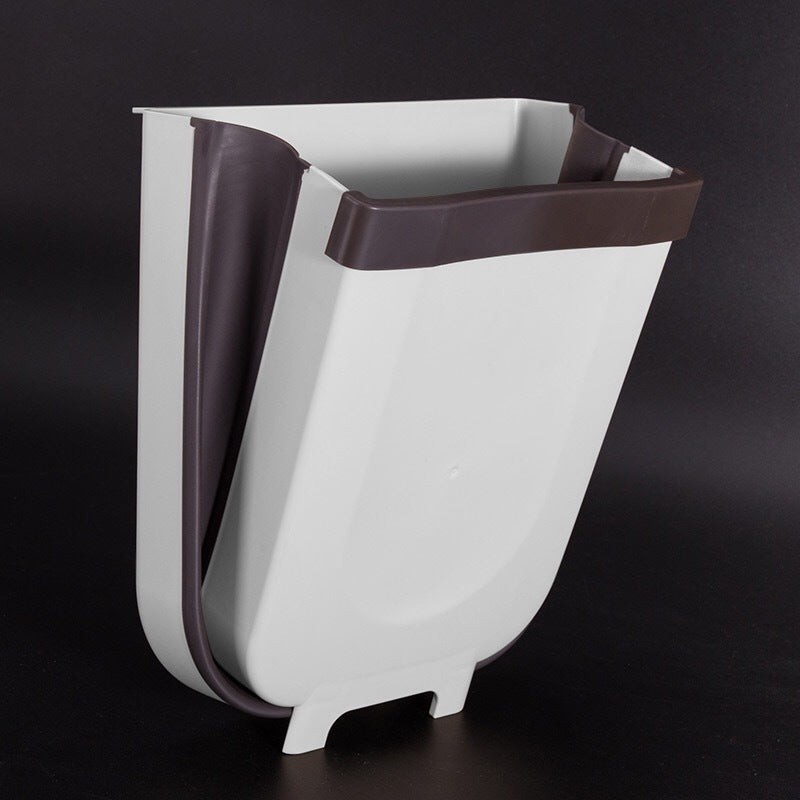 Collapsible Hanging Trash Bin for Kitchen Cabinets - Space-Saving & Eco-Friendly